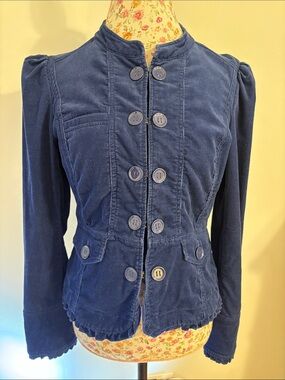 Women's Royal Blue Corduroy Button-Front Jacket, Cidra by Anthropology